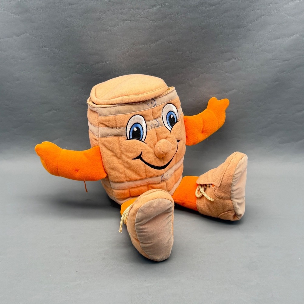 Barrel Boy 12" Plush from Independent Stave Company/Top Opens for Storage